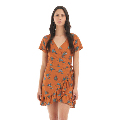 Vestido Mujer Aflora Damasco print Haka Honu