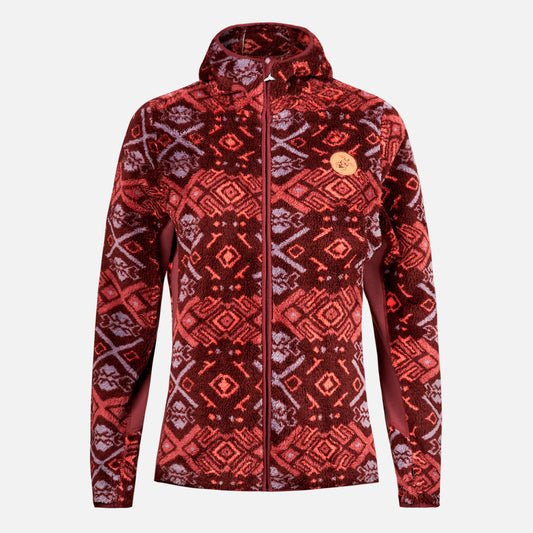 Chaqueta Mujer Calur-oso Full Print Burdeo Haka Honu