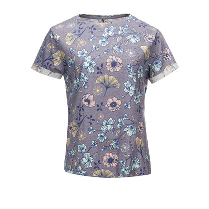 Polera Mujer Flora Morado Haka Honu