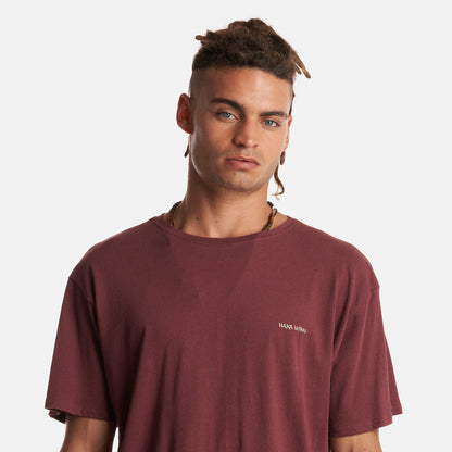 Polera Hombre Natural Burdeo Haka Honu