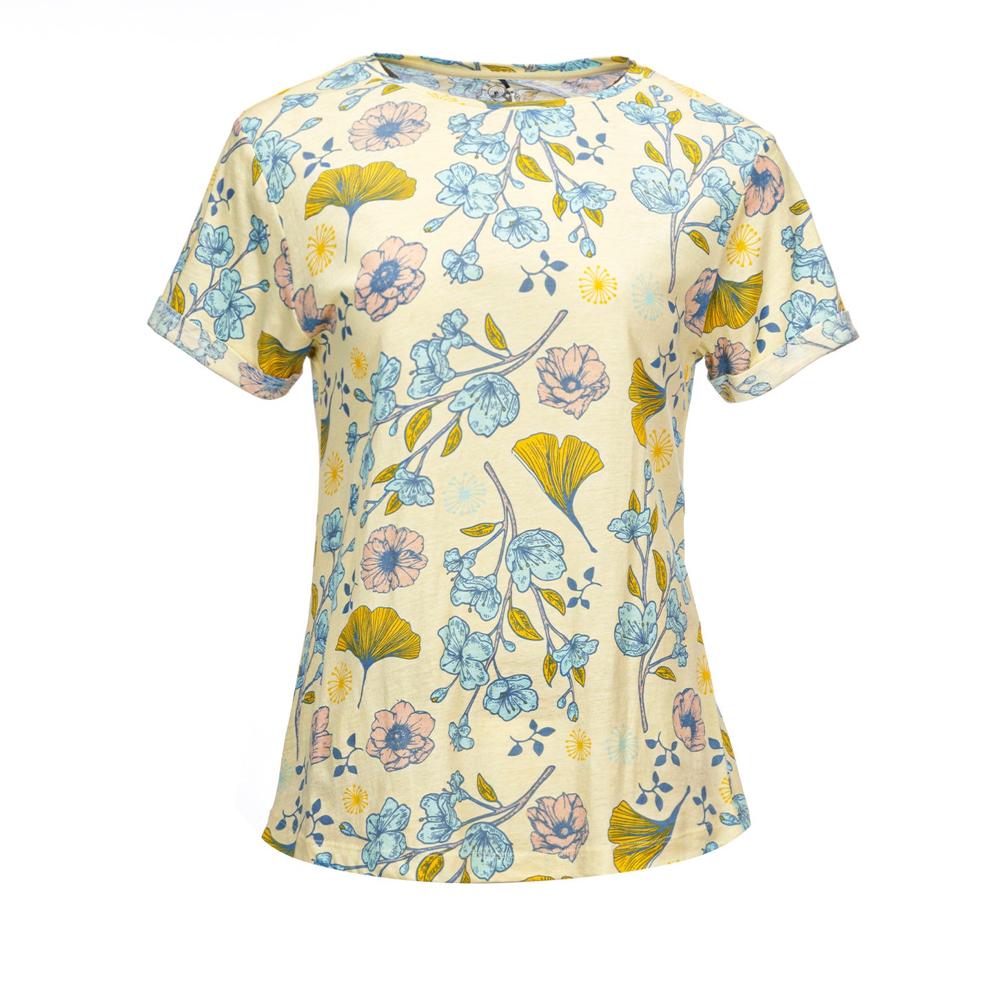 Polera Mujer Flora Amarillo Haka Honu