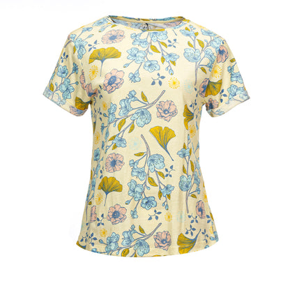 Polera Mujer Flora Amarillo Haka Honu