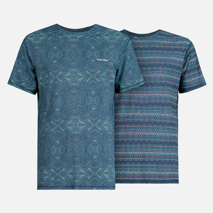 Polera Hombre Bi-curioso Print Azul Haka Honu