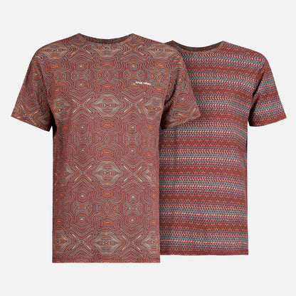 Polera Hombre Bi-curioso Print Burdeo Haka Honu