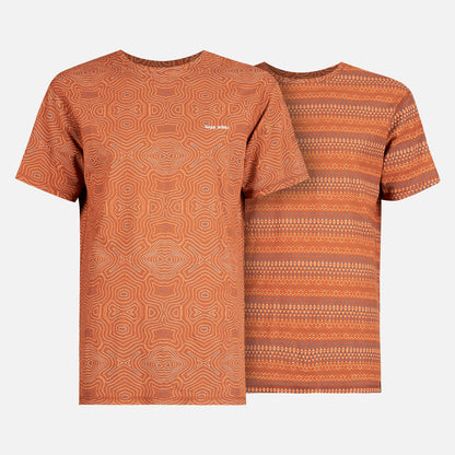 Polera Hombre Bi-curioso Print Terracota Haka Honu