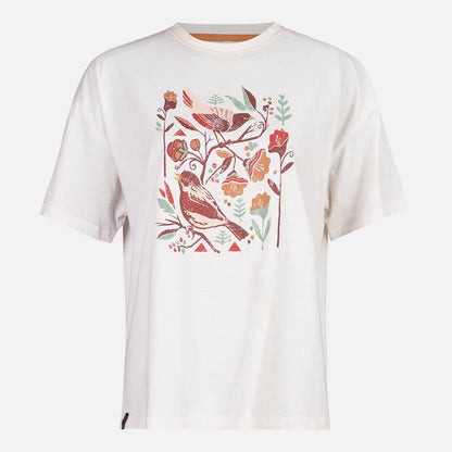 Polera Mujer Gorrión Print Blanco Haka Honu