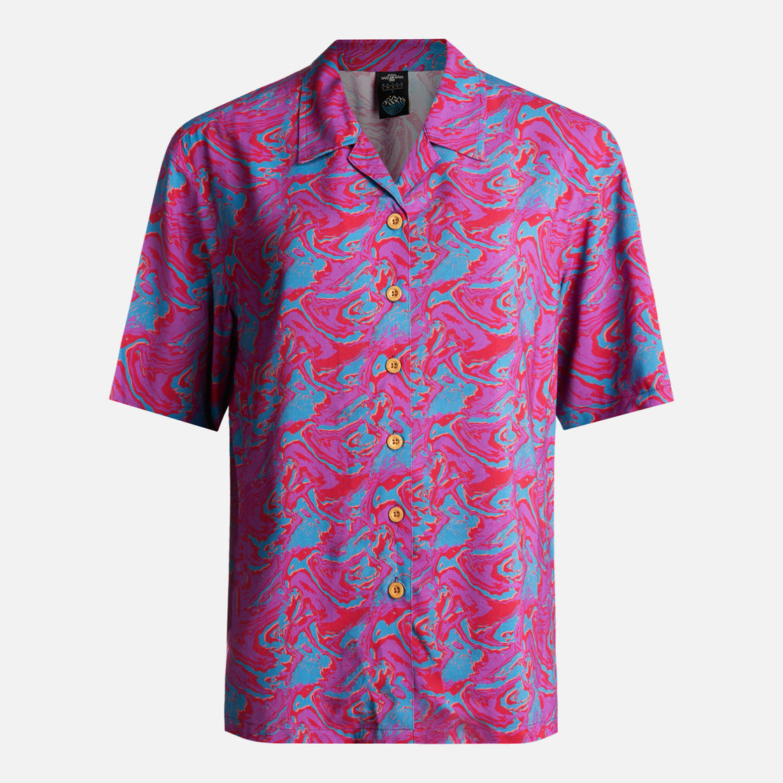 Camisa Mujer Marmolada Print Fucsia Haka Honu