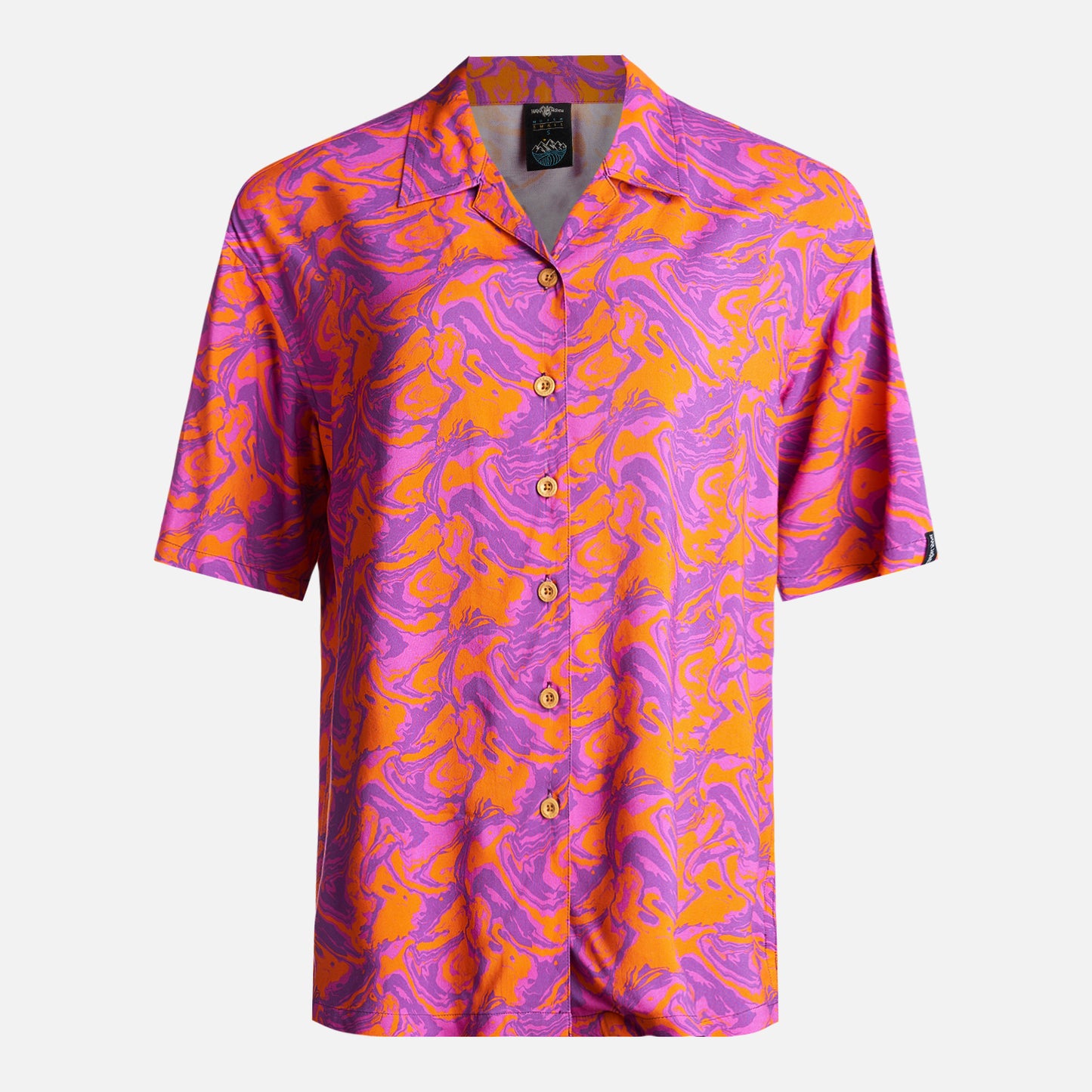 Camisa Mujer Marmolada Print Naranjo Haka Honu