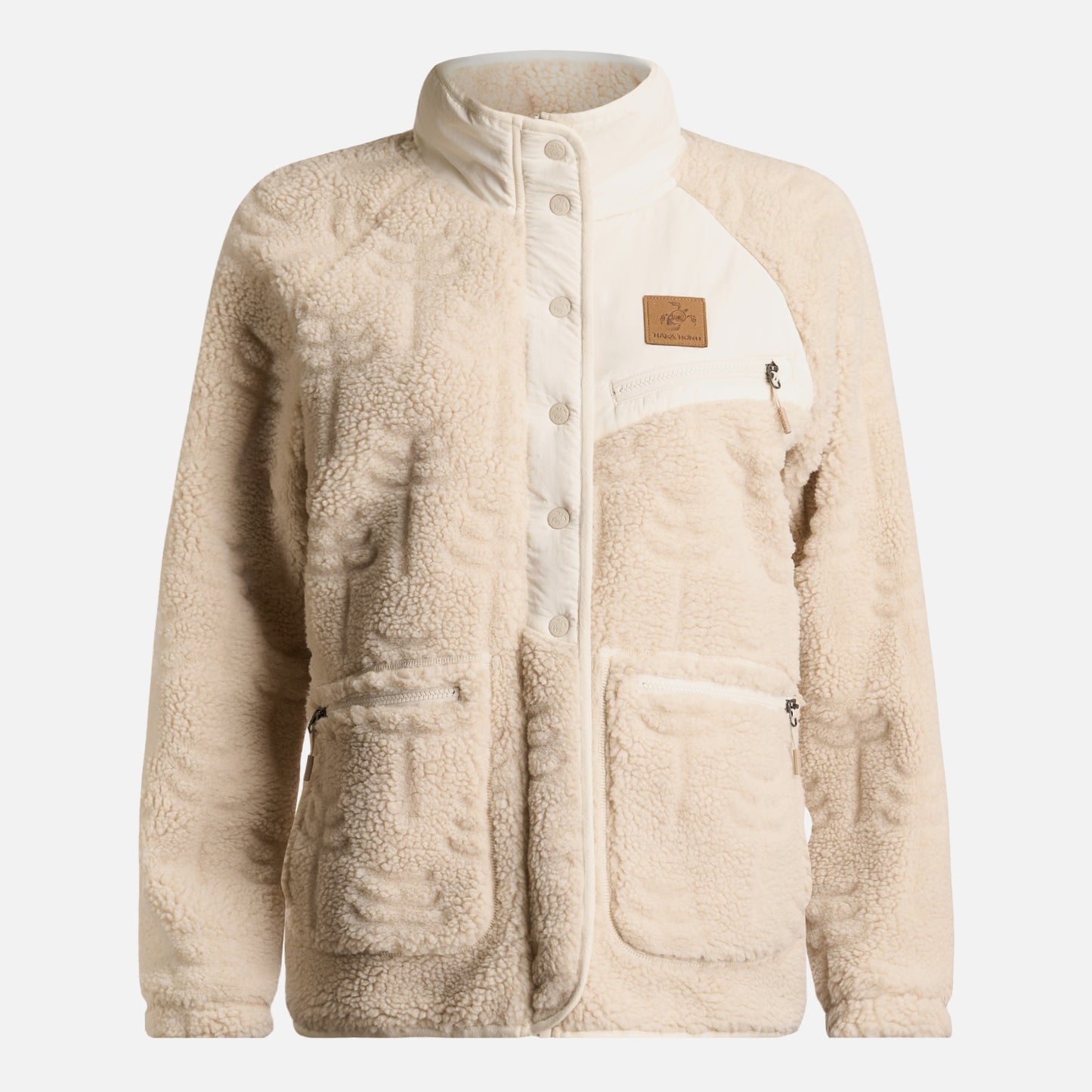 Poleron Mujer Zip-Porrito Beige Haka Honu