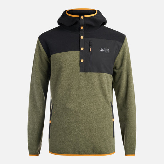 Poleron Hombre Tokerau Hoodie Verde Militar Haka Honu