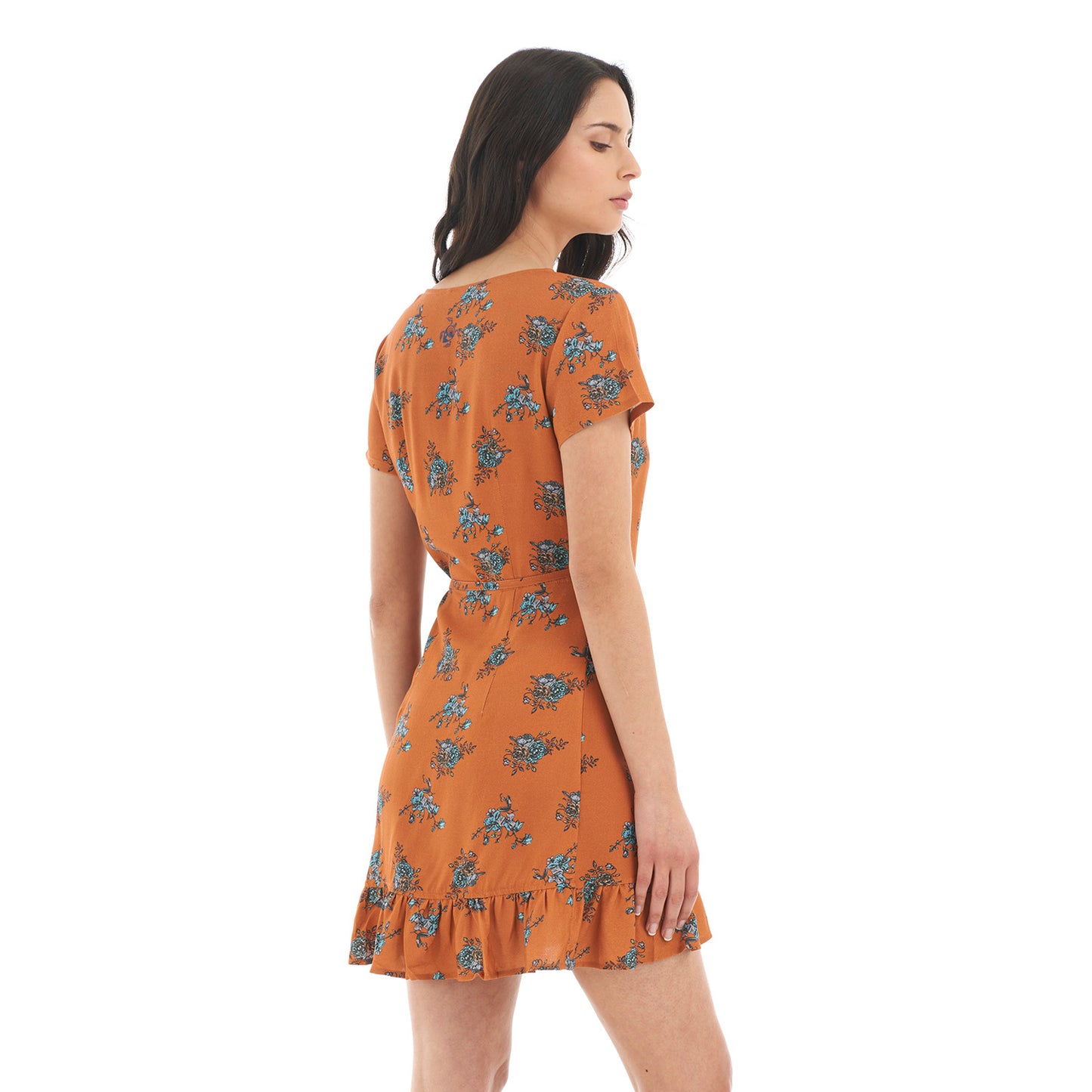 Vestido Mujer Aflora Damasco print Haka Honu