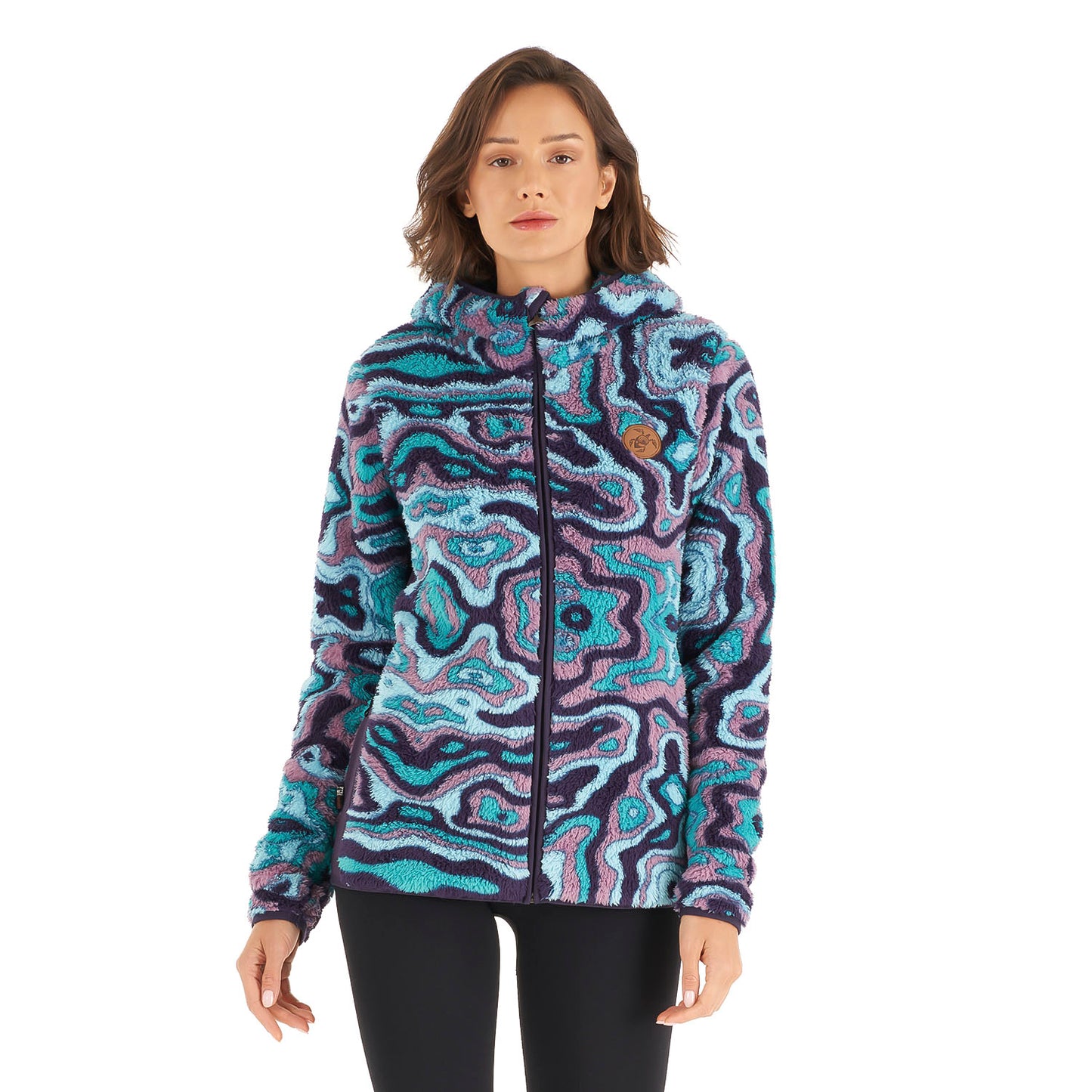 Chaqueta Mujer Calur-oso Print Turquesa Haka Honu