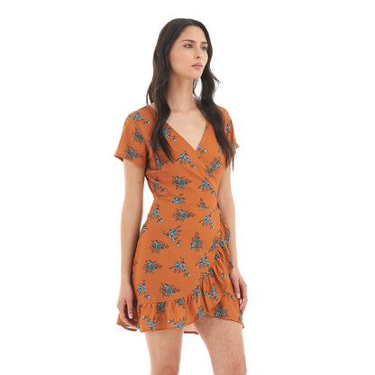 Vestido Mujer Aflora Damasco print Haka Honu