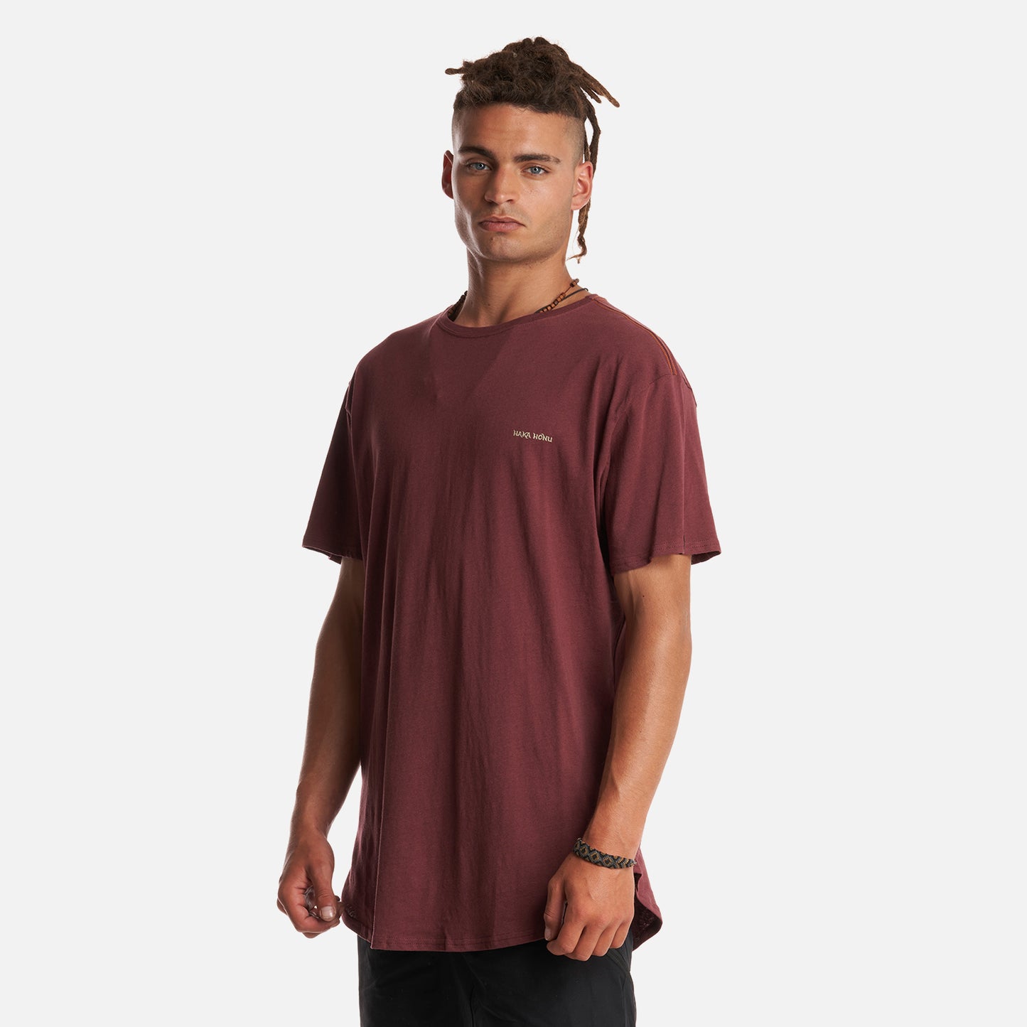 Polera Hombre Natural Burdeo Haka Honu