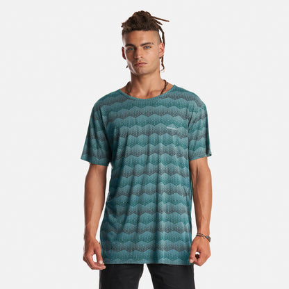 Polera Hombre Bi-Curioso Print Jade Haka Honu