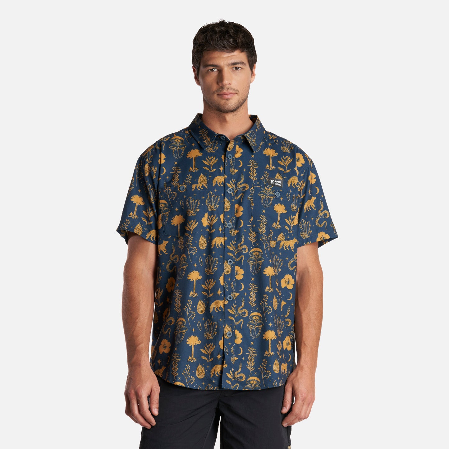 Camisa Hombre Cumbre Manga Corta Petroleo Haka Honu