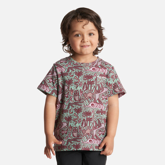 Polera Niño Tucuquere Print Jade Haka Honu