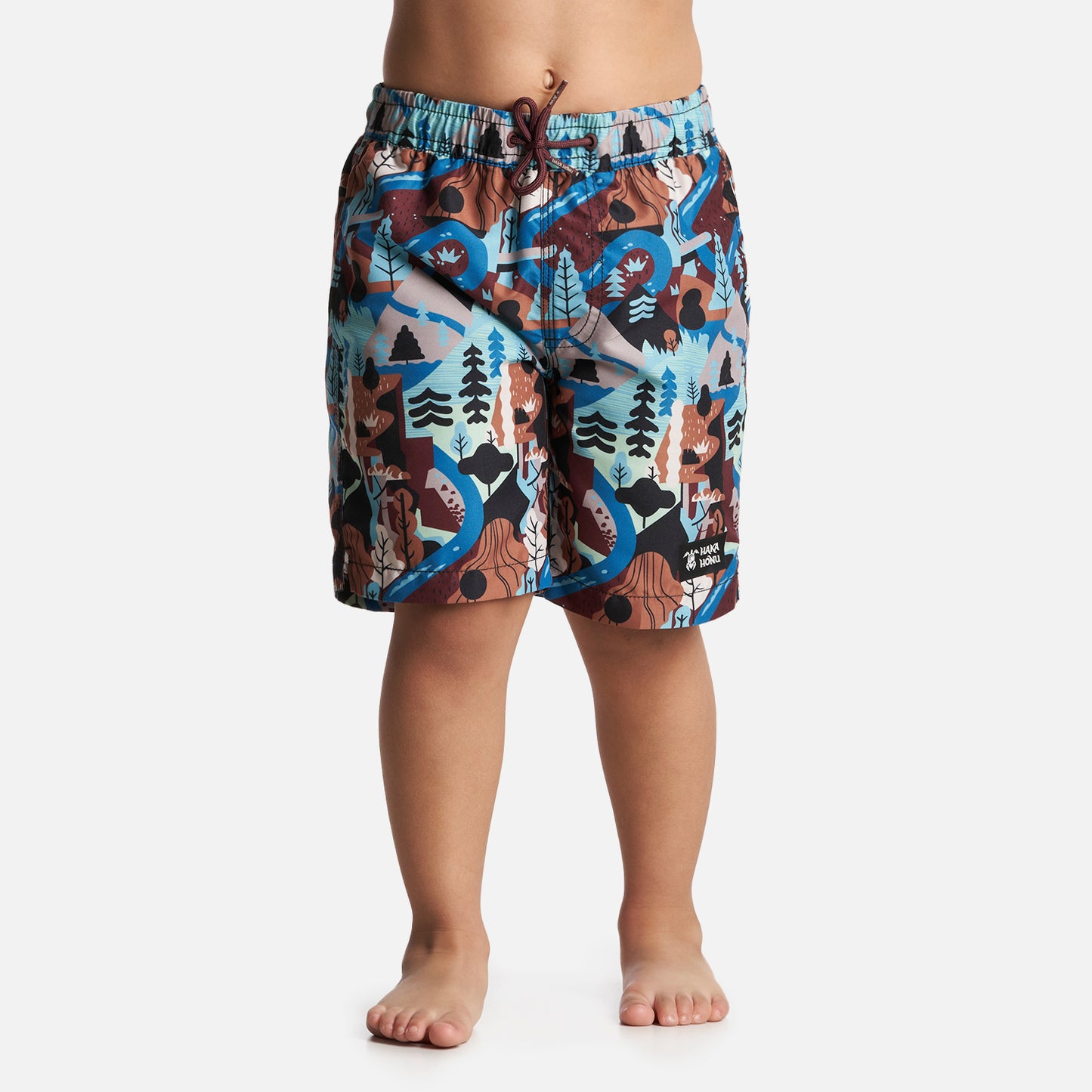 Traje de Baño Niño Bombita Print Azul Haka Honu