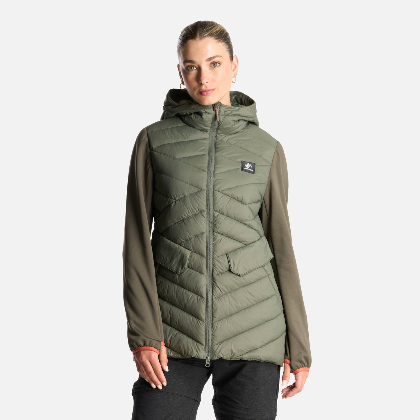 Chaqueta Mujer Altiplano Verde Grisaceo Haka Honu