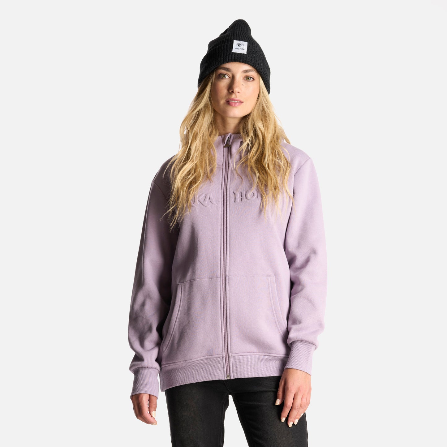 Poleron Mujer Motomami Full Zip Lila Haka Honu