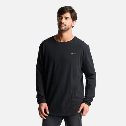 Polera Hombre Polo Larga Negro Haka Honu