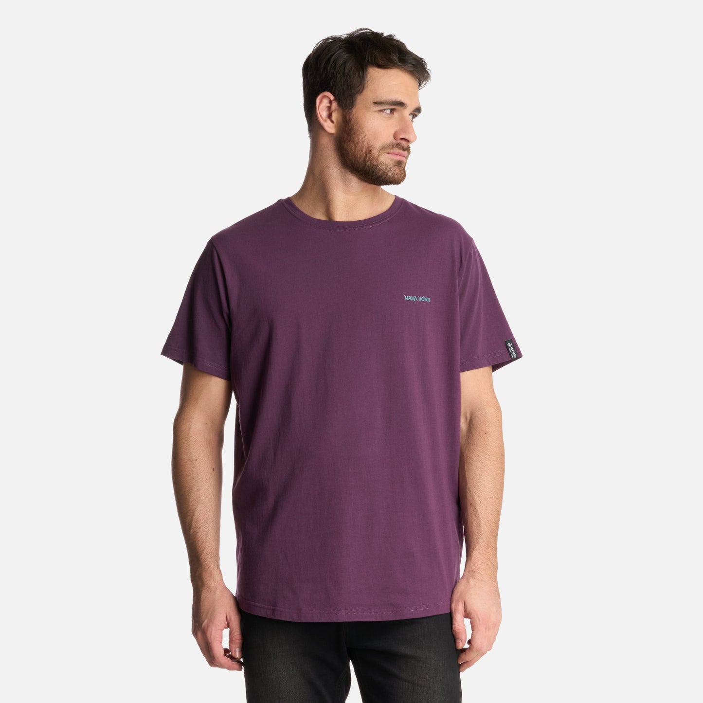 Polera Hombre Natural Morado Oscuro Haka Honu