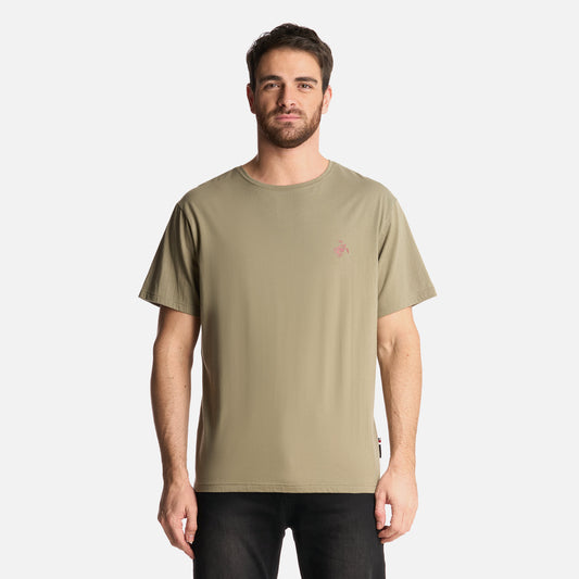 Polera Hombre Vive Fuera Verde Oliva Haka Honu