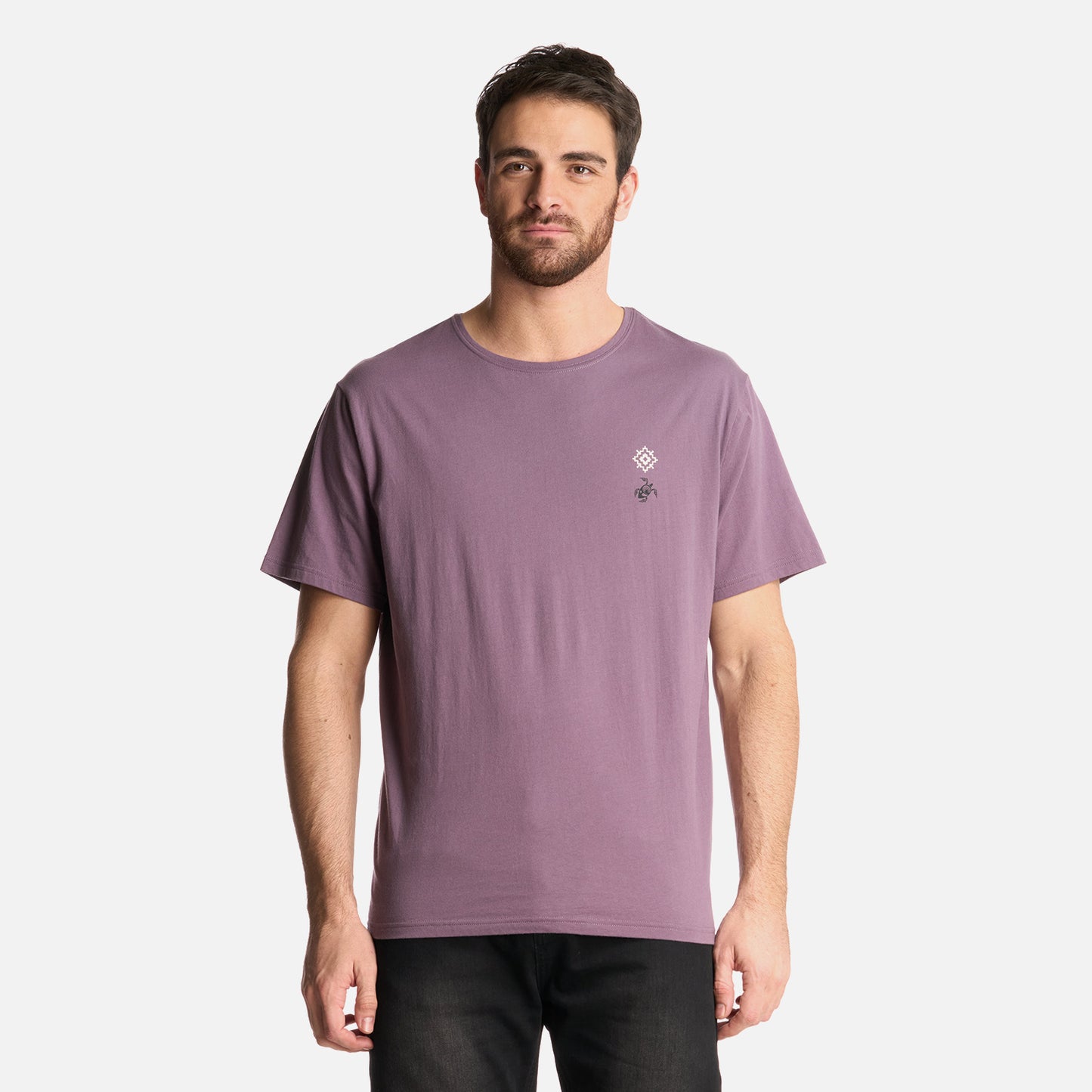 Polera Hombre Araucaria Milenaria Morado Claro Haka Honu