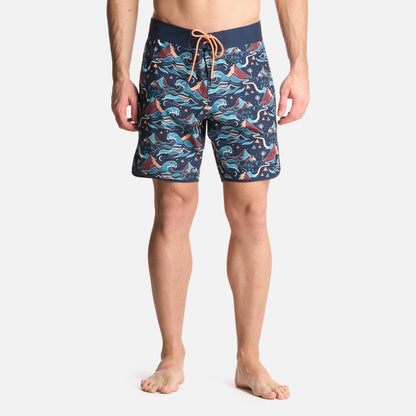 Traje de baño Hombre Sorfer Print Azul Noche Haka Honu