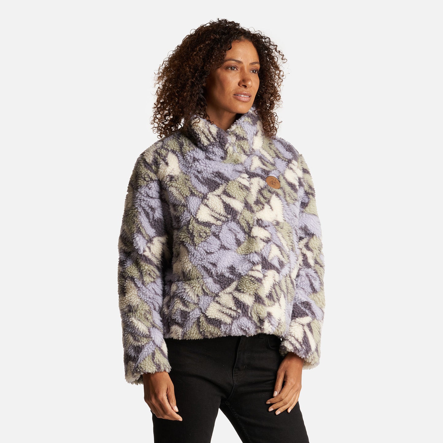 Chaqueta Mujer Aterciopelada Print Lila Haka Honu