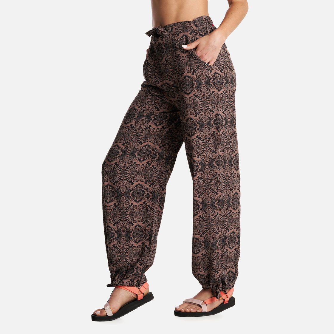 Pantalon Mujer Jipon Print Negro Haka Honu