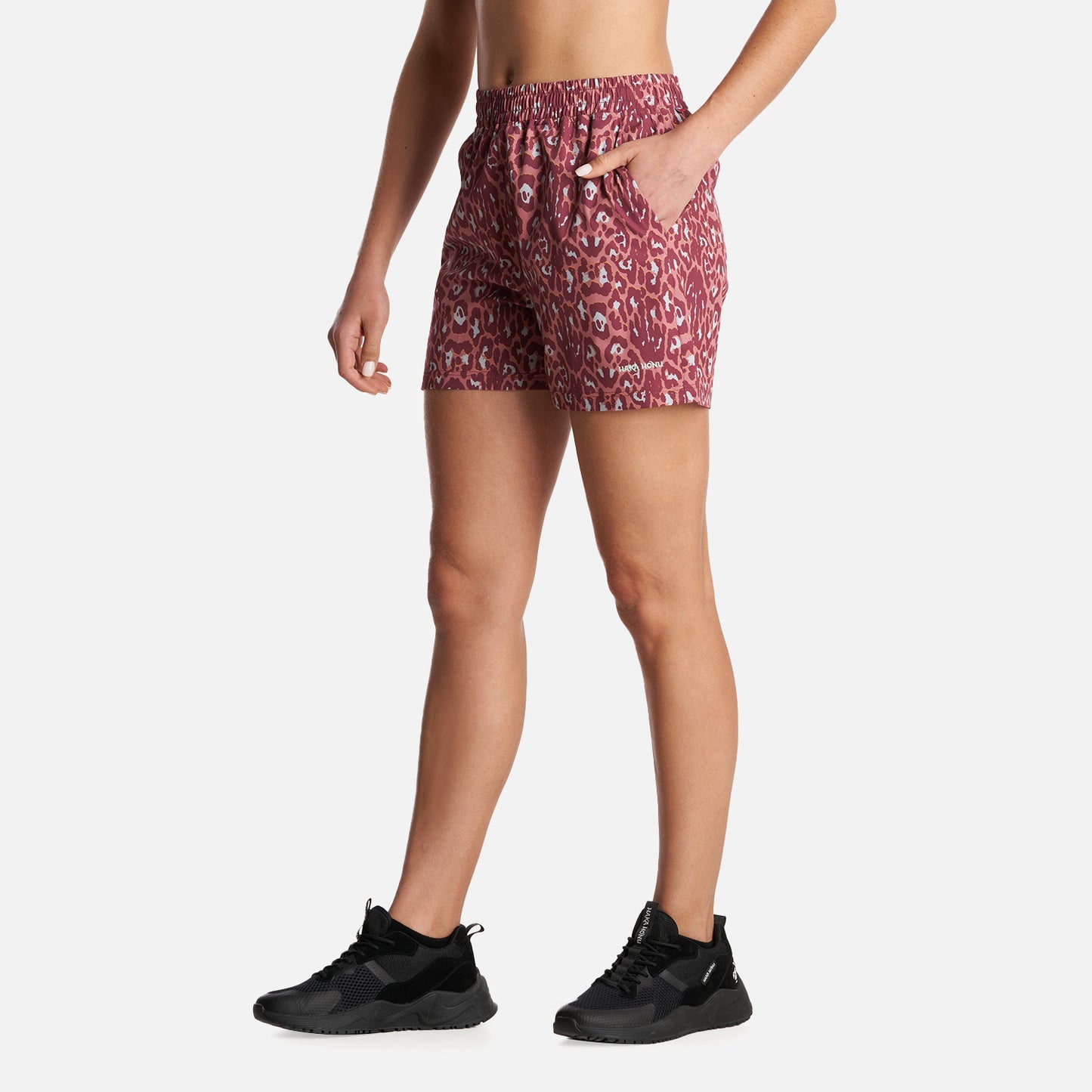 Short Mujer Canchera Print Burdeo Haka Honu