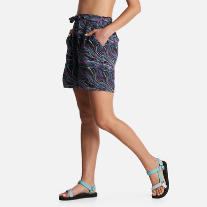 Short Mujer Jipoff Print Negro Haka Honu