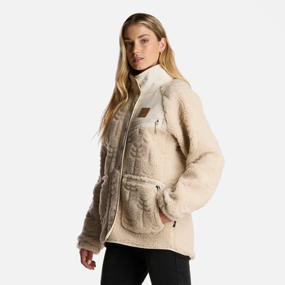 Poleron Mujer Zip-Porrito Beige Haka Honu