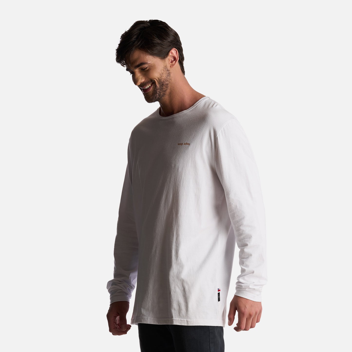 Polera Hombre Polo Larga Blanco Haka Honu