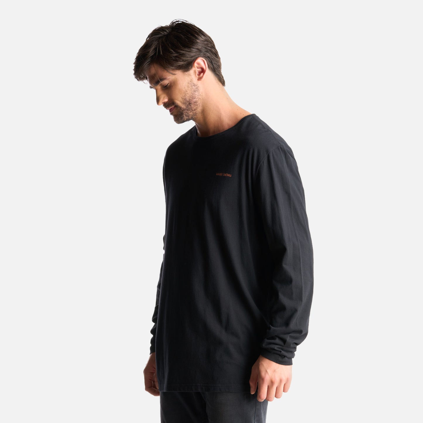 Polera Hombre Polo Larga Negro Haka Honu