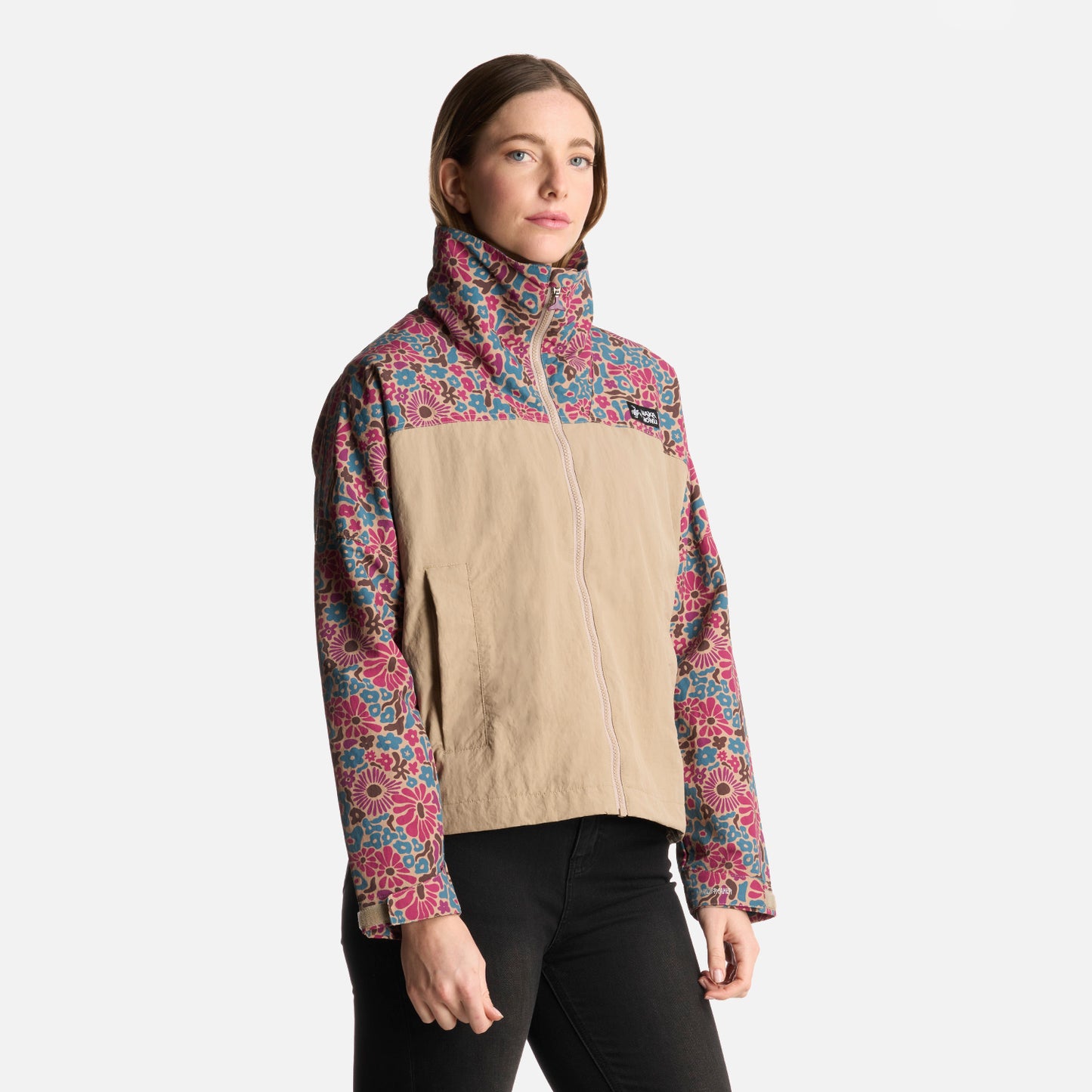 Chaqueta Mujer Hija Del Viento Print Taupe Haka Honu