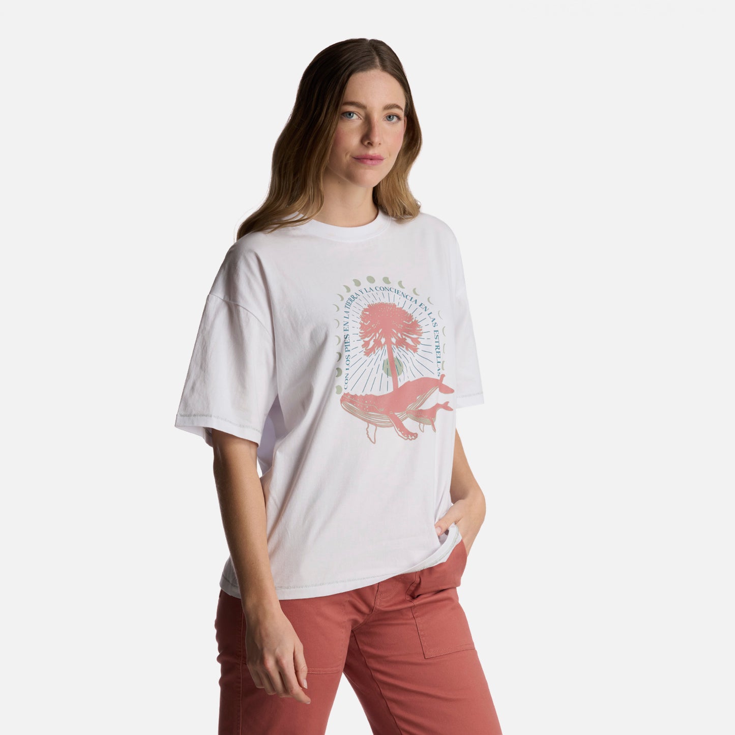 Polera Mujer Gorrión Blanco Haka Honu