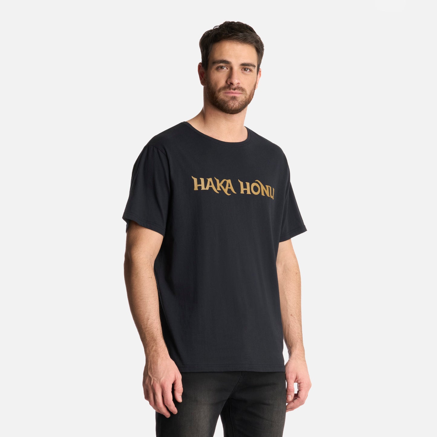 Polera Hombre Logo Negro Haka Honu