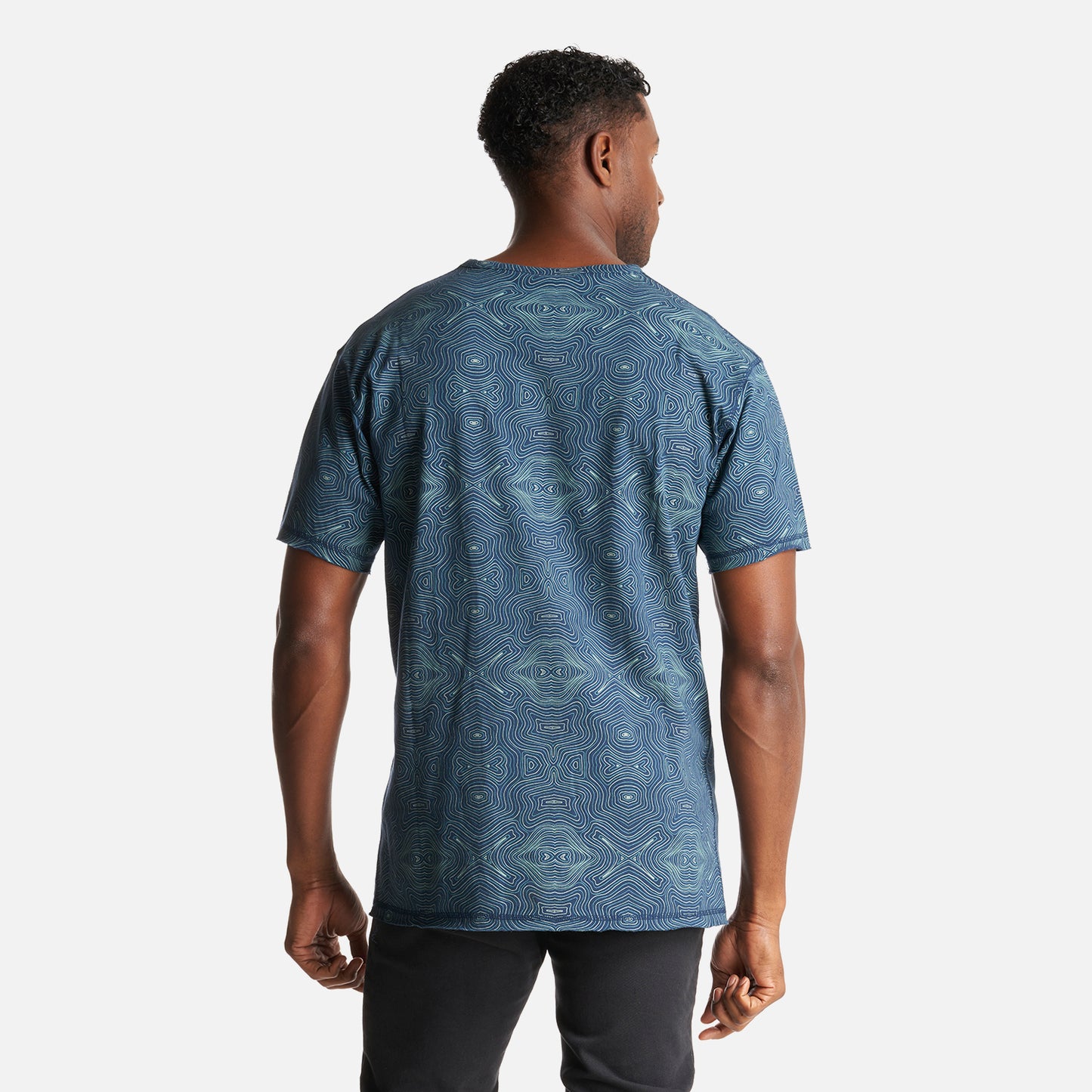 Polera Hombre Bi-curioso Print Azul Haka Honu