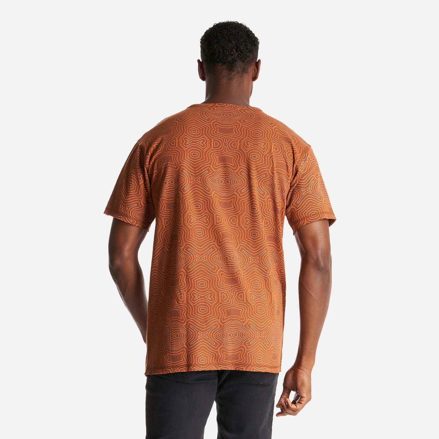 Polera Hombre Bi-curioso Print Terracota Haka Honu