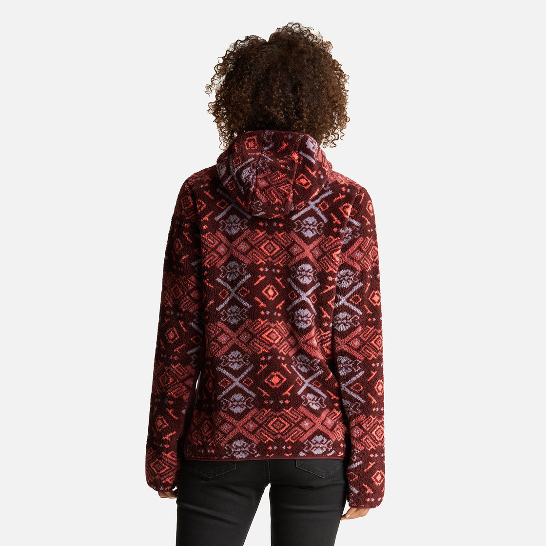 Chaqueta Mujer Calur-oso Full Print Burdeo Haka Honu