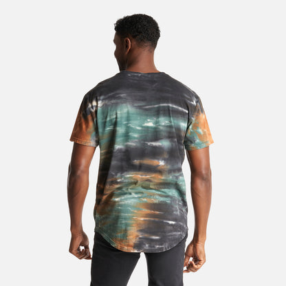 Polera Hombre Rastro Print Negro Haka Honu