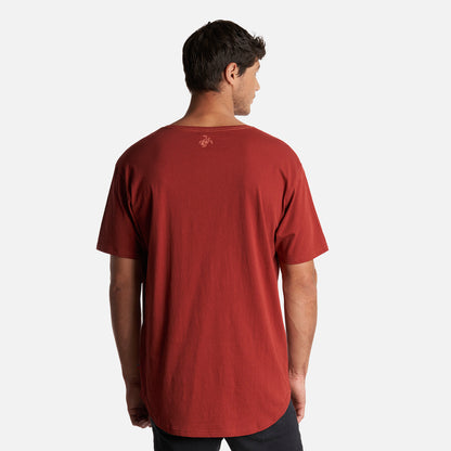 Polera Hombre Natural Rojo Oscuro Haka Honu