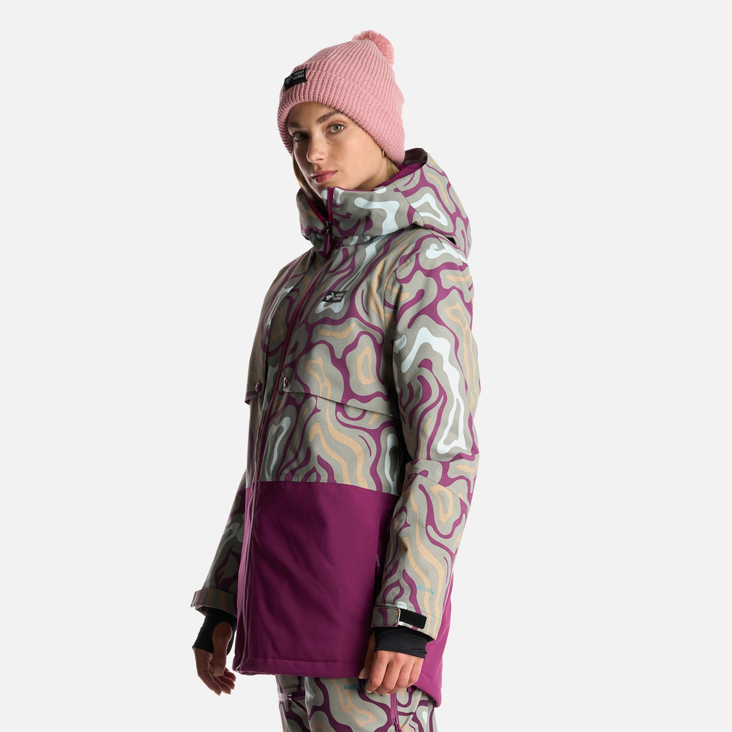 Chaqueta Mujer Yeti Print Verde Claro Haka Honu