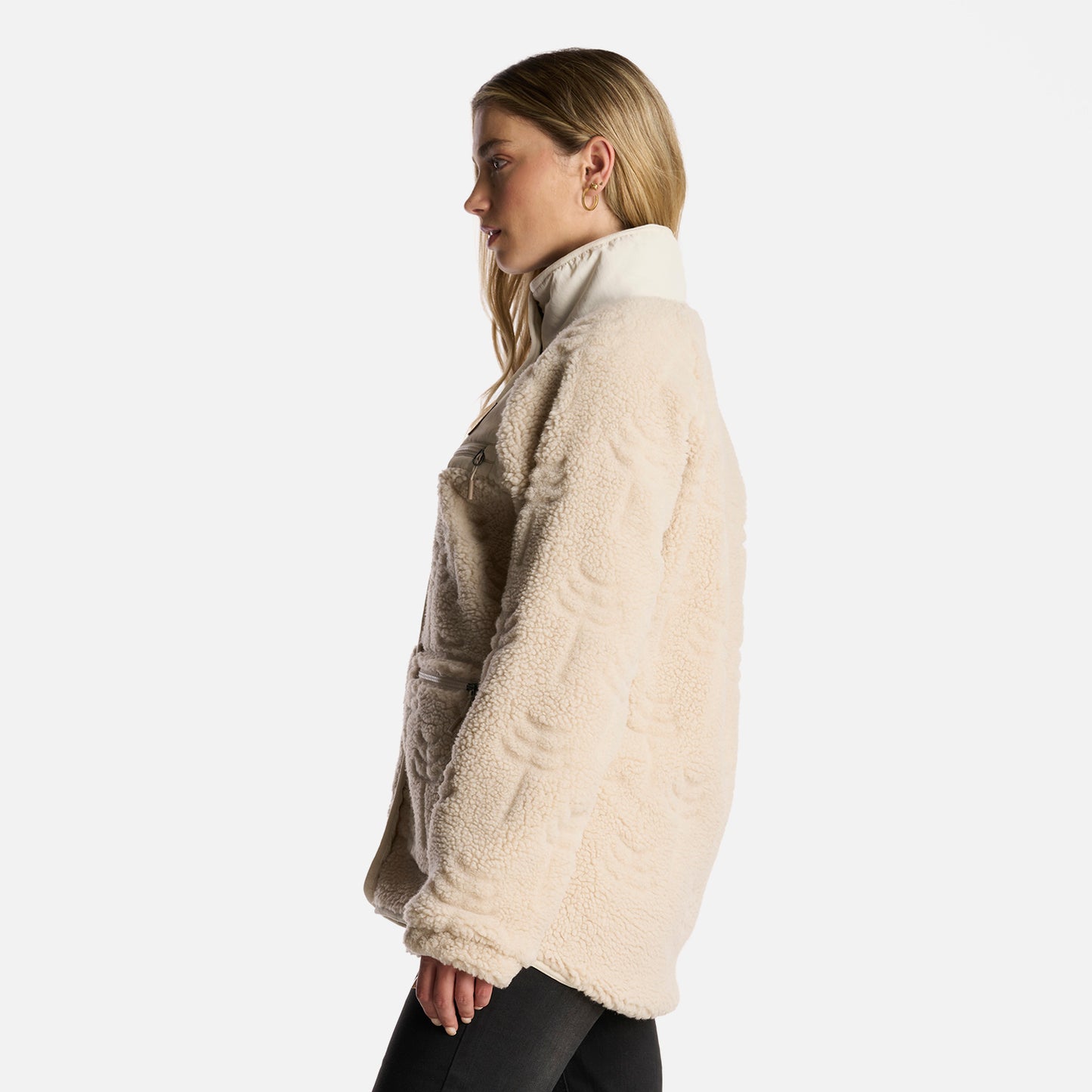 Poleron Mujer Zip-Porrito Beige Haka Honu