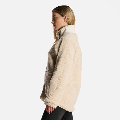 Poleron Mujer Zip-Porrito Beige Haka Honu