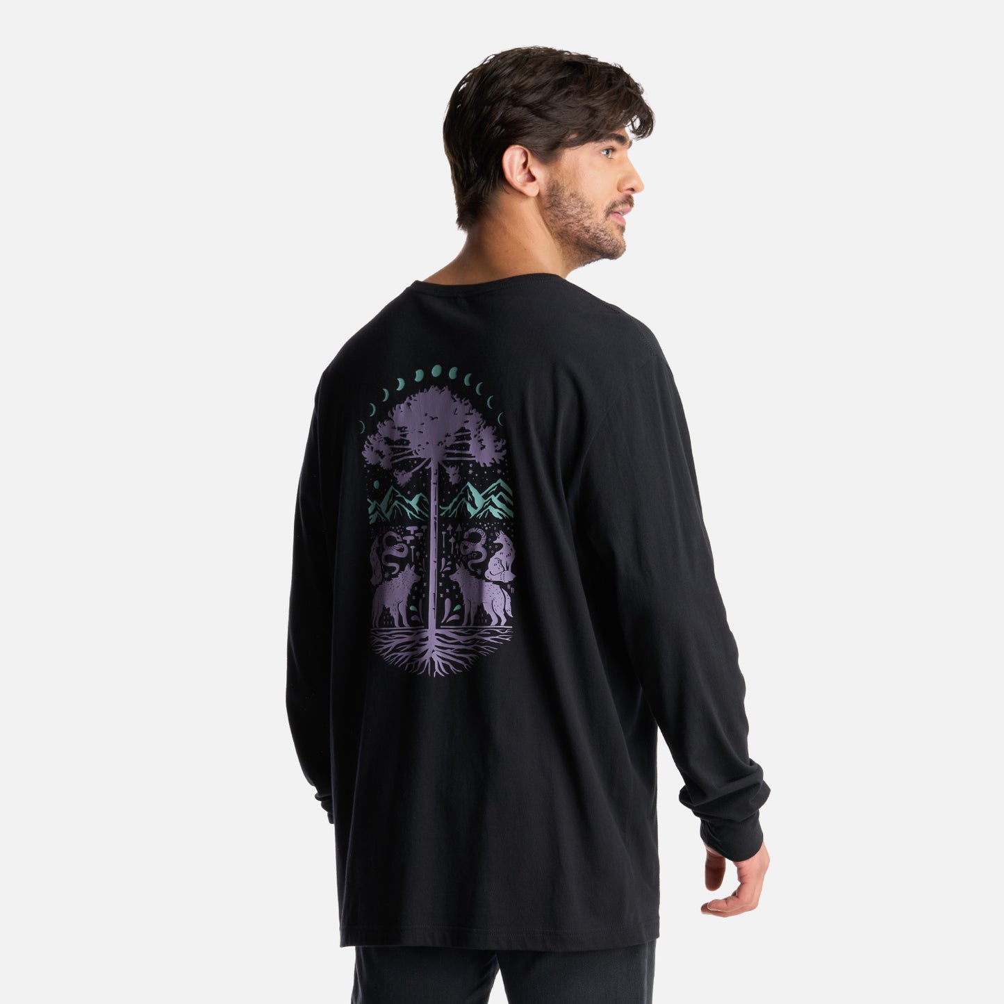 Polera Hombre Norte Sur Negro Haka Honu