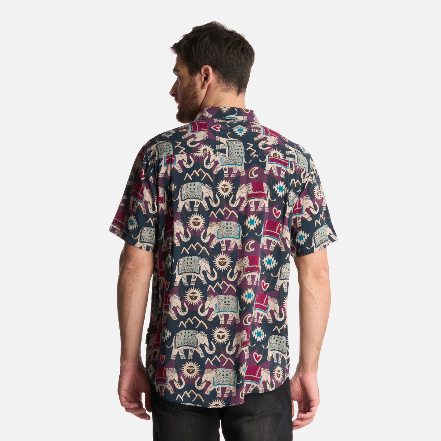 Camisa Hombre Good Karma Print Azul Noche Haka Honu