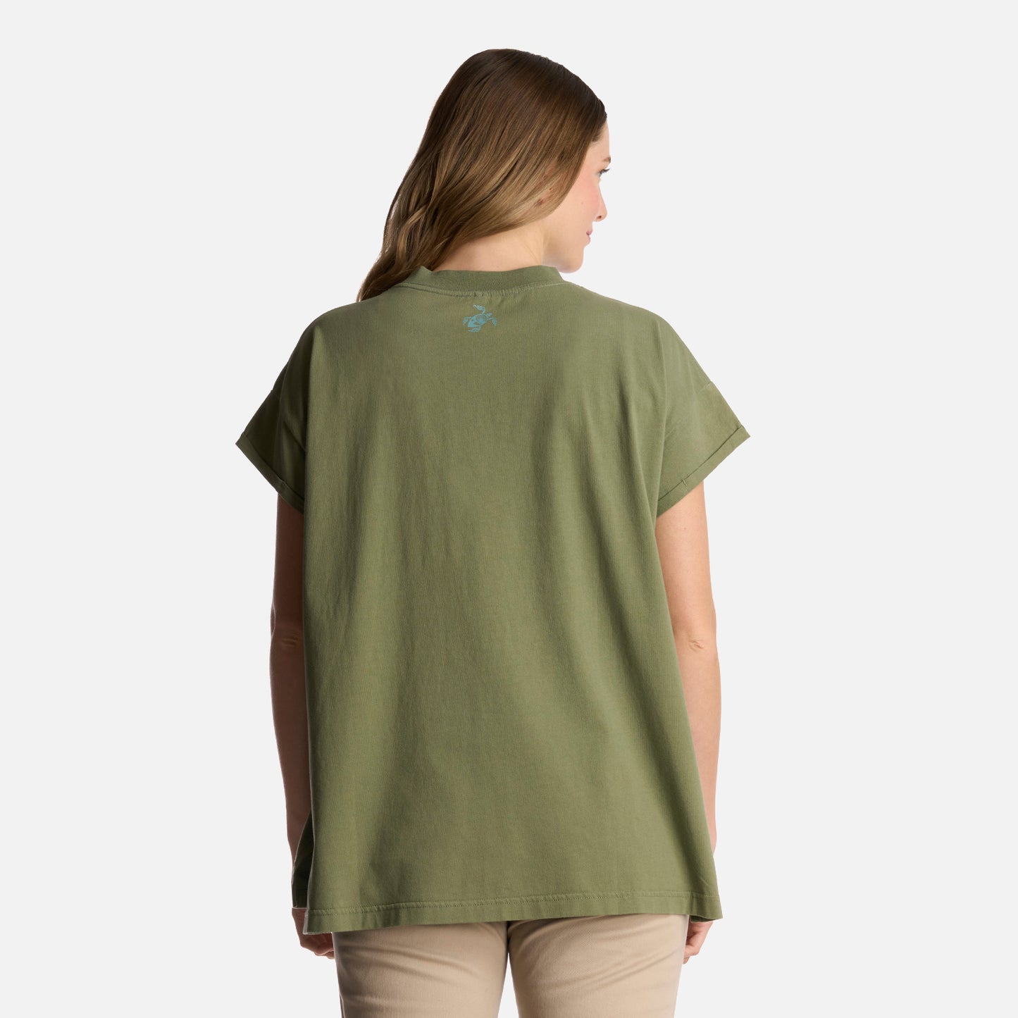 Polera Mujer Garza Verde Oliva Haka Honu